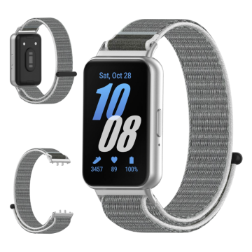 Pašček za Samsung Galaxy Watch Fit 3, najlonski siv pašček