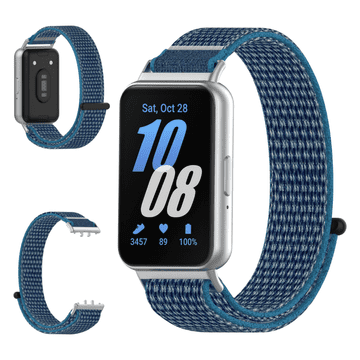 Pašček za Samsung Galaxy Watch Fit 3, najlonski, močan, moder