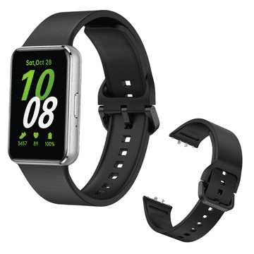 Silikonski pašček za Samsung Galaxy Watch Fit 3, močan silikonski pašček, črne barve