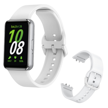 Silikonski pašček za Samsung Galaxy Watch Fit 3, močan silikonski pašček, bel
