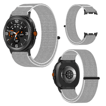 Pašček za Samsung Galaxy Watch 8 40/44mm/ 8 Classic 46mm najlonski pašček siv