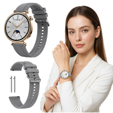 Silikonski pašček za Garmin Forerunner 255S 265S Vivoactive Venu2S 3S 4S siv