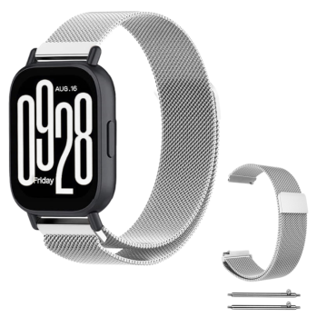 Pašček za Xiaomi Redmi Watch 5 Lite 22 mm, teleskopski, srebrn