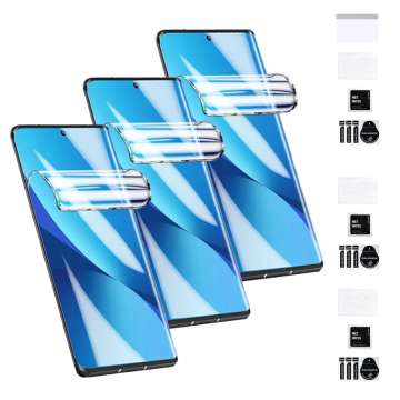 3X zaščitna folija za Apple iPhone 15 / Pro / 16 za zaslon, hidrogel, močna