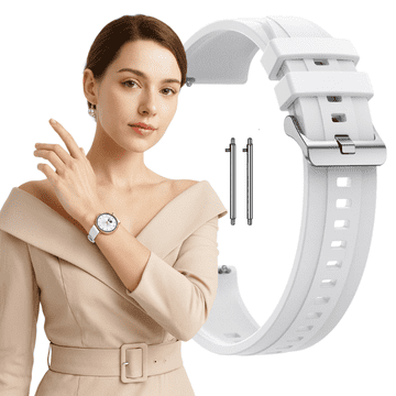 Pašček za Huawei Watch GT4 / GT5 / GT6 41 mm z vzmetnimi zatiči bel 18 mm
