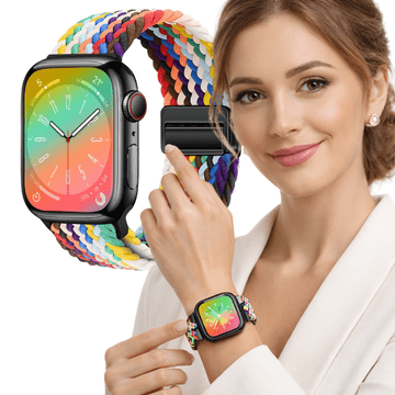 Pleten pašček za Apple Watch 38 mm 40 mm 41 mm, velikost L, močan, različne barve