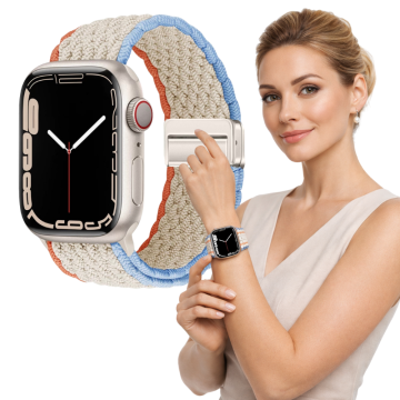 Pleten pašček za Apple Watch 38 mm 40 mm 41 mm, velikost L, barva zapestnice