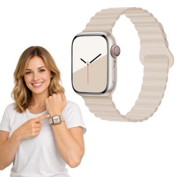 Magnetni pašček za Apple Watch 42 mm 44 mm 45 mm 49 mm bež barve