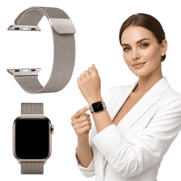 Pašček za Apple Watch 42/44/45/46/49 mm kovinski pašček Starlight