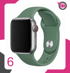 Silikonski pašček za Apple Watch 42 44 45 49 mm, črne barve