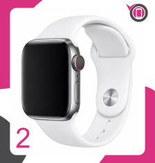Silikonski pašček za Apple Watch 42 44 45 49 mm, črne barve