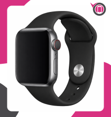 Silikonski pašček za Apple Watch 42 44 45 49 mm, črne barve