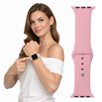 Silikonski pašček za Apple Watch 38 40 41 42 (s10), roza