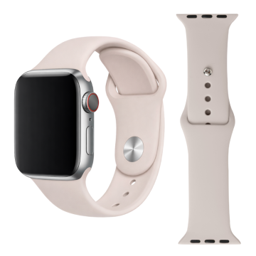 Silikonski pašček za Apple Watch 42, 44, 45, 49 mm, bež