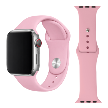 Silikonski pašček za Apple Watch 42, 44, 45, 49 mm, roza
