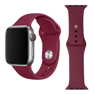Silikonski pašček za Apple Watch 42, 44, 45, 49 mm, bordo
