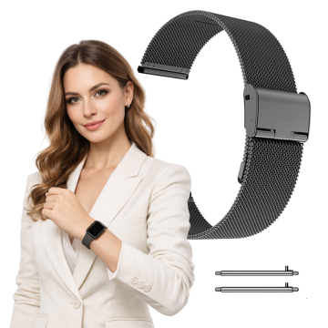 Pašček za uro Amazfit BIP 5, močan, črn, 22 mm