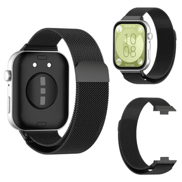 Pašček za Huawei Watch Fit 3 / Fit 4 / 4 Pro, močan, črn