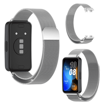 Pašček za Huawei Band 8 9 10 srebrne barve
