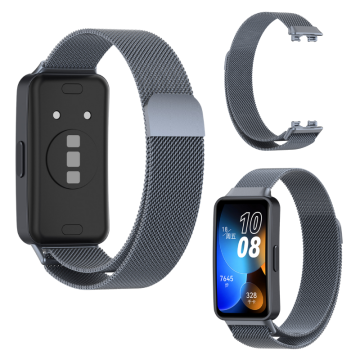 Zapestnica za Huawei Band 8 9 10, magnetna, siva