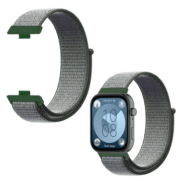 Pašček za Huawei Watch Fit 3 / Fit 4 / Fit 4 Pro iz najlona, močan zelen