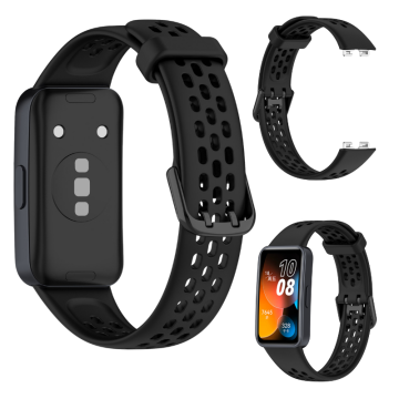 Silikonski pašček za Huawei Band 8 9 10, črne barve