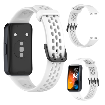 Pašček za Huawei Band 8 9 10, zapestnica za uro, močan, bel