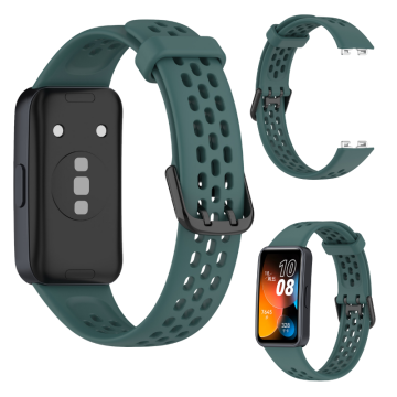 Silikonski pašček za Huawei Band 8 9 10, zelen