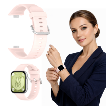 Silikonski pašček za Huawei Watch Fit 3 / 4 / 4 Pro, kremne barve