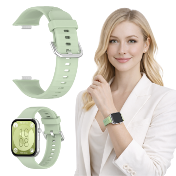 Silikonski pašček za Huawei Watch Fit 3 / 4 / 4 Pro, zelene barve