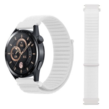 Pašček za Samsung Galaxy Watch 4 5 6 7 40/44/45/46/47 mm klasični najlon bel