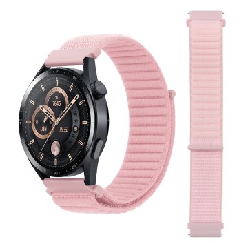 Pašček za Samsung Galaxy Watch 4 5 6 7 40/44/45/46/47 Klasični najlonski roza