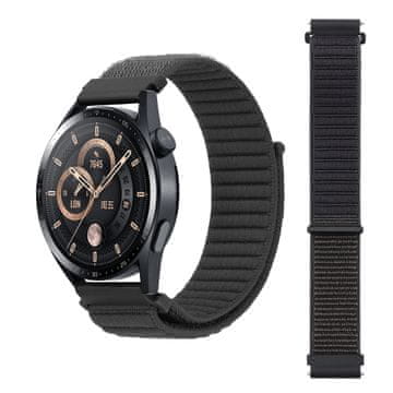 Pašček za Samsung Galaxy Watch 4 5 6 7 40/44/45/46/47 mm klasičen najlon siv