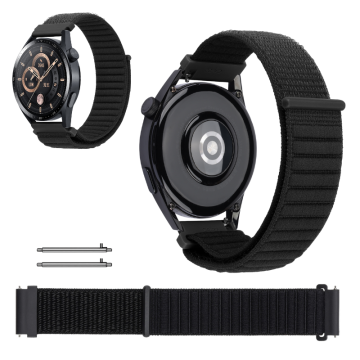 Pašček za Xiaomi Redmi Watch 5 Lite, najlonski, 22 mm, črne barve
