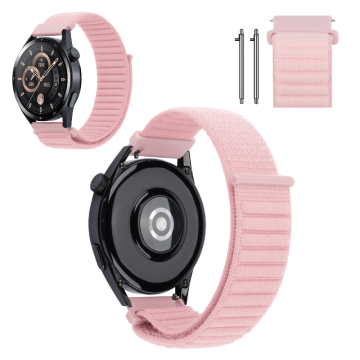 Pašček za Huawei Watch GT2 GT3 GT 2 3 42mm 43mm Eleganten najlon močan roza