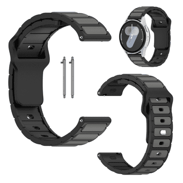 Pašček za Samsung Galaxy Watch 4 5 6 7 40/44/45/46/47 mm klasičen črn 20 mm
