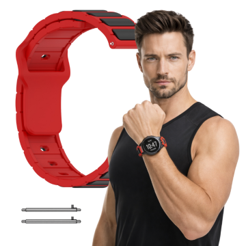 Pašček za Huawei Watch GT2 GT3 GT4 GT5 Pro GT2e 2e 46 mm rdeč pašček 22 mm