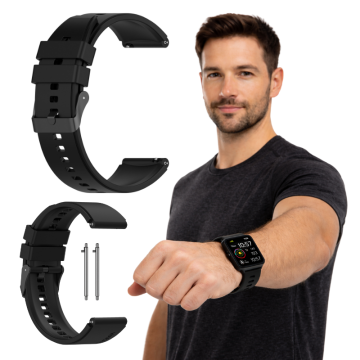 Silikonski pašček za Xiaomi Redmi Watch 5 Lite, črne barve, 22 mm