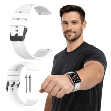 Pašček za Xiaomi Redmi Watch 5 Lite za uro, bel, 22 mm