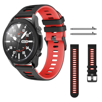 Silikonski pašček za Samsung Galaxy Watch 4 5 6 7 40/44/45/46/47 BARV 20 mm
