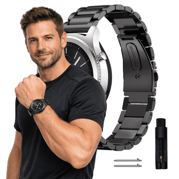 Pašček za Huawei Watch GT3 GT4 GT5 GT6 Pro 46 mm zapestnica črne barve