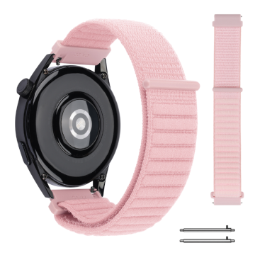 Pašček za uro Amazfit BIP 5, najlonska zapestnica, roza, enobarvna, 22 mm