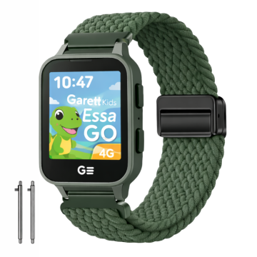 Pašček za Garett Kids Essa GO 4G zapestnico 20 mm zelen pleten