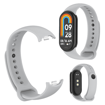 Silikonski pašček za Xiaomi Mi Band 8 9 10, siv