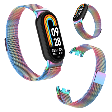 Pašček za Xiaomi Mi Band 8 9 10 kovinska zapestnica zapestnica uro barvita