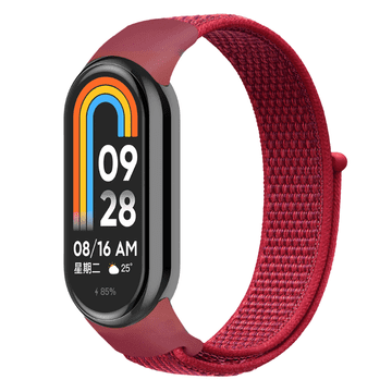 Pašček za Xiaomi Mi Band 8 9 10, najlonski, rdeč, močan