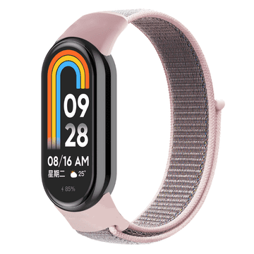 Pašček za Xiaomi Mi Band 8 9 10 zapestnica najlon roza enobarvna