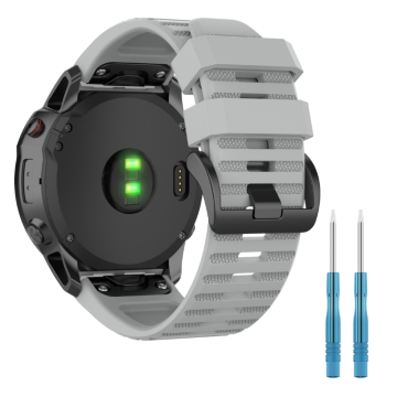 Pašček za Garmin Fenix 5 6 7 8 47mm PRO Solar Instinct zapestnica siva 22mm