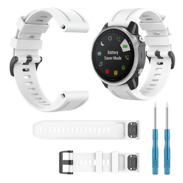 Pašček za Garmin Fenix 5s / 6s / Pro 7s / 7s Solar, bel