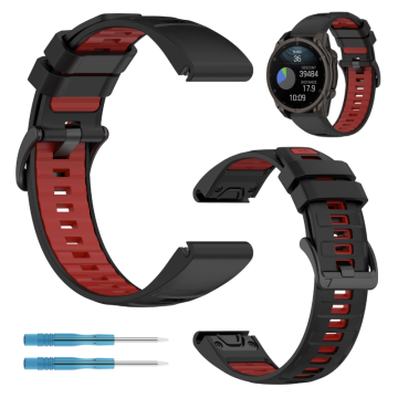 Dvobarvni silikonski pašček za Garmin Fenix 5s / 6s / 7s